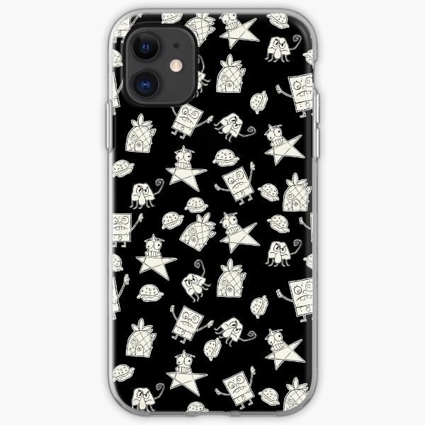 Doodle Bob Pattern iPhone Soft Case