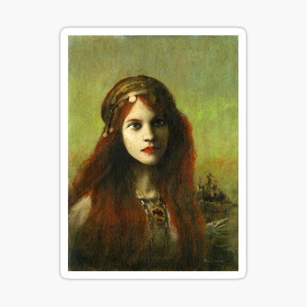 Item preview, The Celt (Pre-raphaelite Redhead) designed and sold by mictomart.