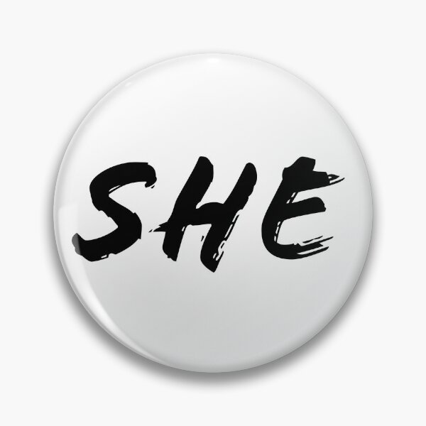 Item preview, SHE pronoun brush style obvious hint designed and sold by Cato Woodward.