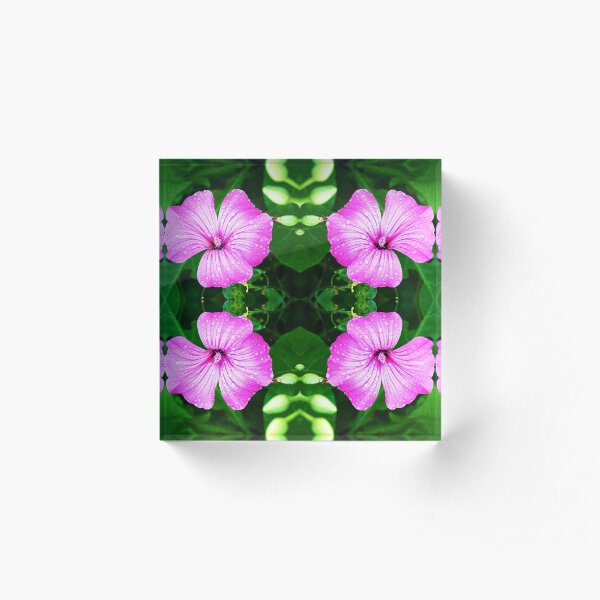 Norwegian Flower - pattern Acrylic Block