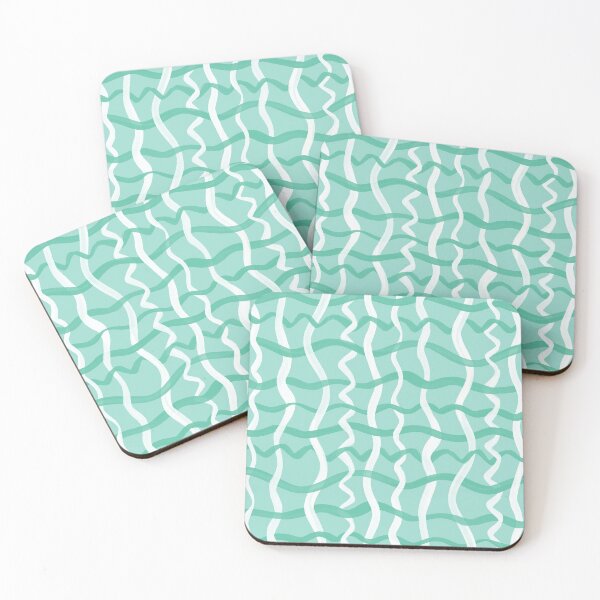 Item preview, Aqua Blue Painted Squiggly Weave designed and sold by gabrielleneil.