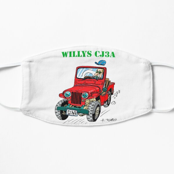 Jeep Willys CJ3A rojo (1) Mascarilla