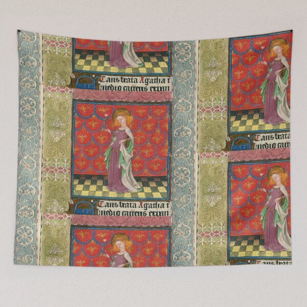 Aperçu de l'œuvre Portrait of a female saint Medieval design créée et vendue par Vintage Designs +.