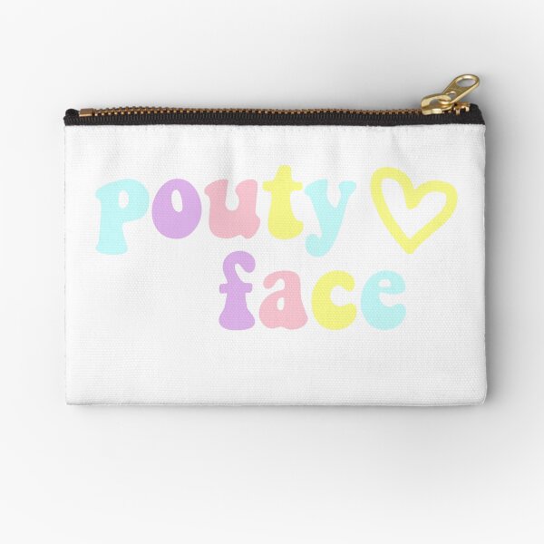 Addison Rae Pouty Face in Rainbow Zipper Pouch