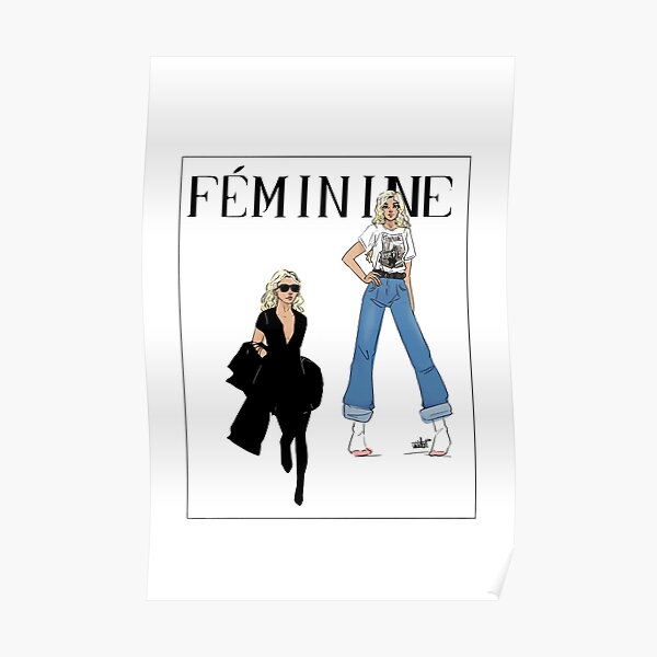 "feminine poster design white background" Poster for Sale by Vividart