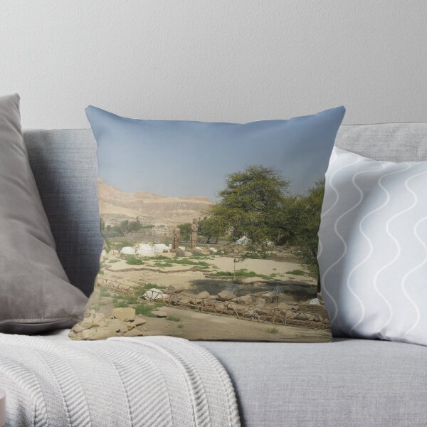 The Mortuary Temple of Amenhotep III, no. 5 Throw Pillow