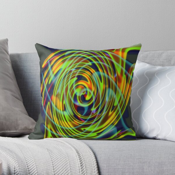 The whirl of life, w5.2d Throw Pillow