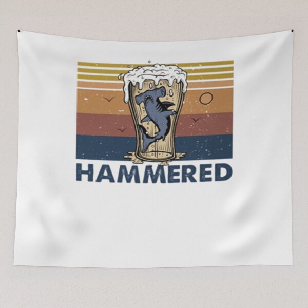Item preview, Beer shark Hammered Shark Funny Drinking designed and sold by daviddavies554.