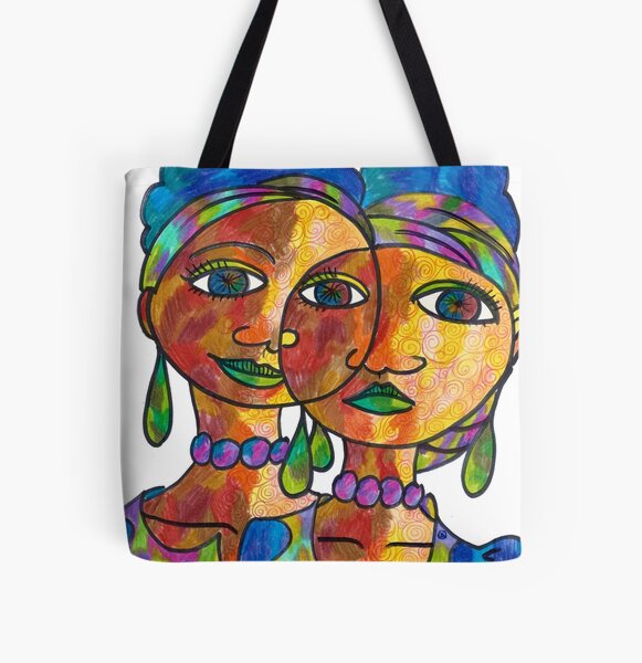 Twins and loving it All Over Print Tote Bag