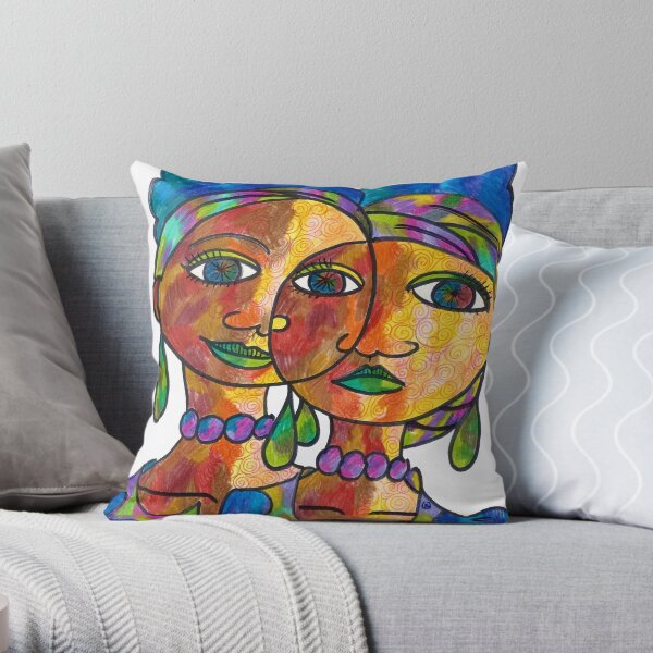 Twins and loving it Throw Pillow