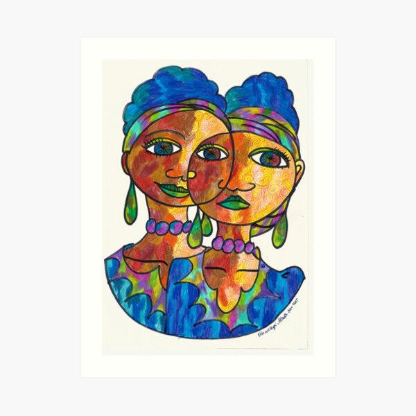 Twins and loving it Art Print