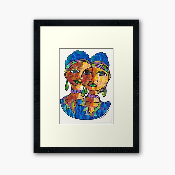 Twins and loving it Framed Art Print