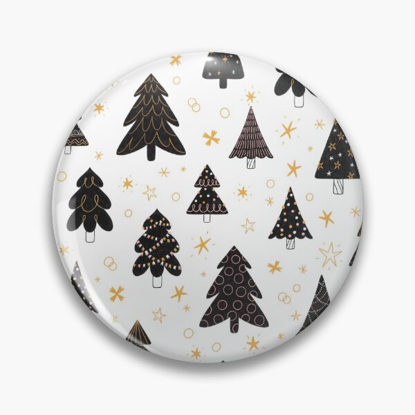 Item preview, Black Christmas trees pattern designed and sold by stolenpencil.