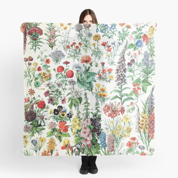 Adolphe Millot - Fleurs A - French vintage poster Scarf