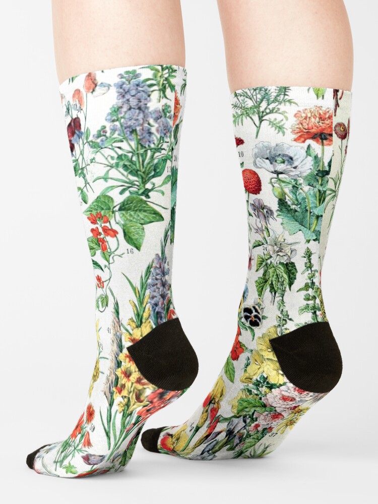 Alternate view of Adolphe Millot - Fleurs A - French vintage poster Socks