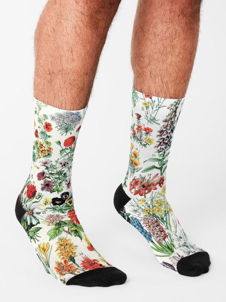 Alternate view of Adolphe Millot - Fleurs A - French vintage poster Socks
