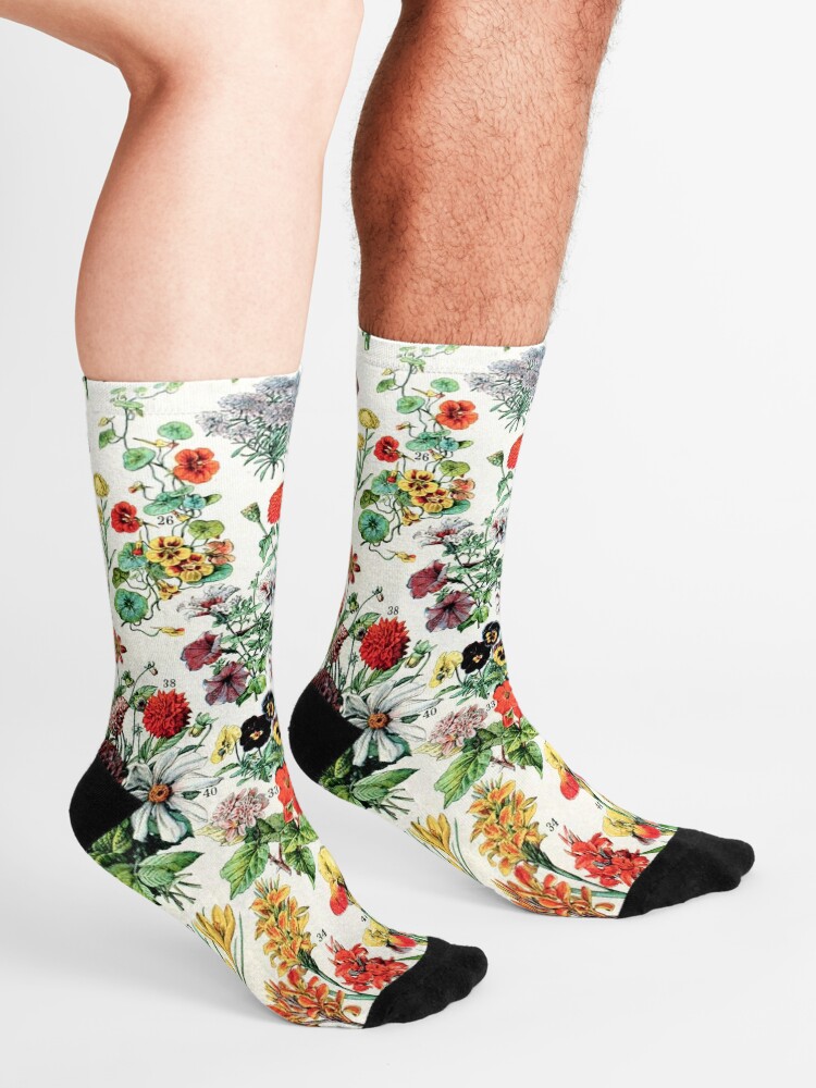 Alternate view of Adolphe Millot - Fleurs A - French vintage poster Socks