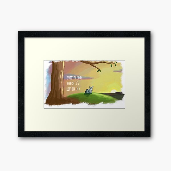 Some Days - Liv & Lov enjoying the sunset Framed Art Print