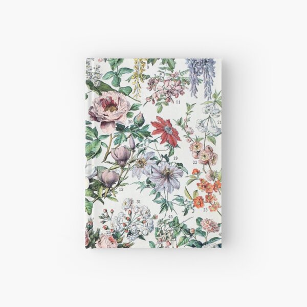 Adolphe Millot - Fleurs C - French vintage poster Hardcover Journal
