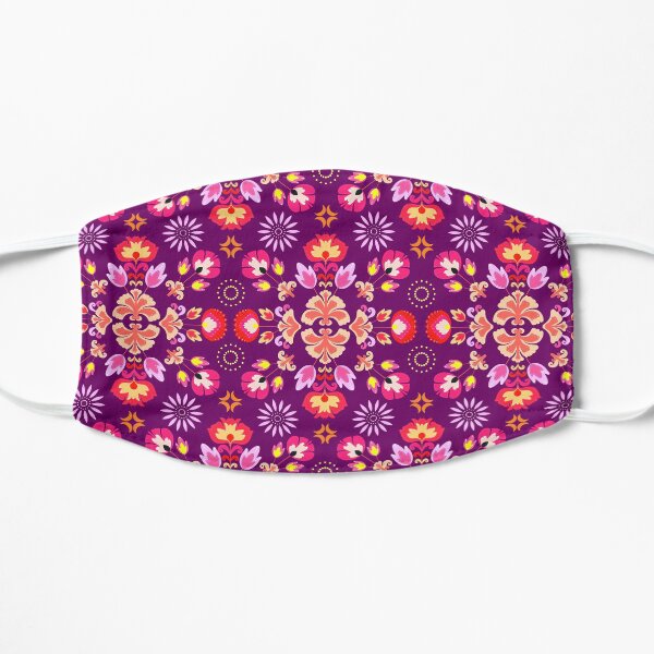 Fiesta Folk Purple #redbubble #folk Mask
