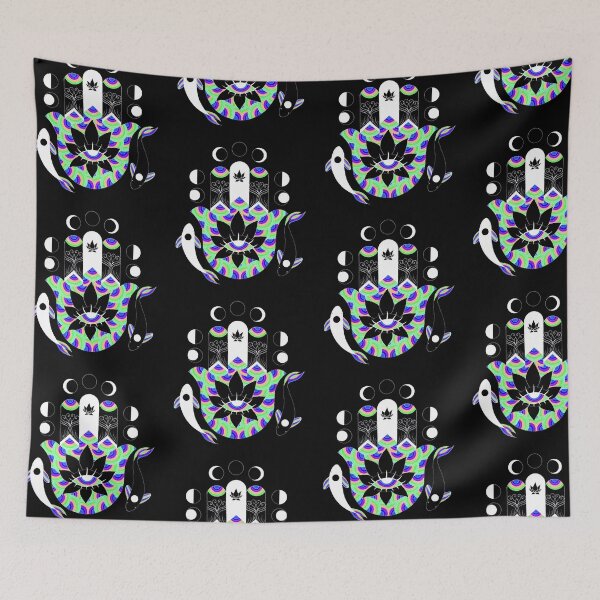 Item preview, Hamsa Hand (Yin Yang & Moon) designed and sold by emiiemilova.