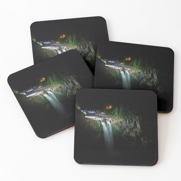 Item preview, Snoqualmie Falls Night / Greath Northern Waterfall designed and sold by desudesu.