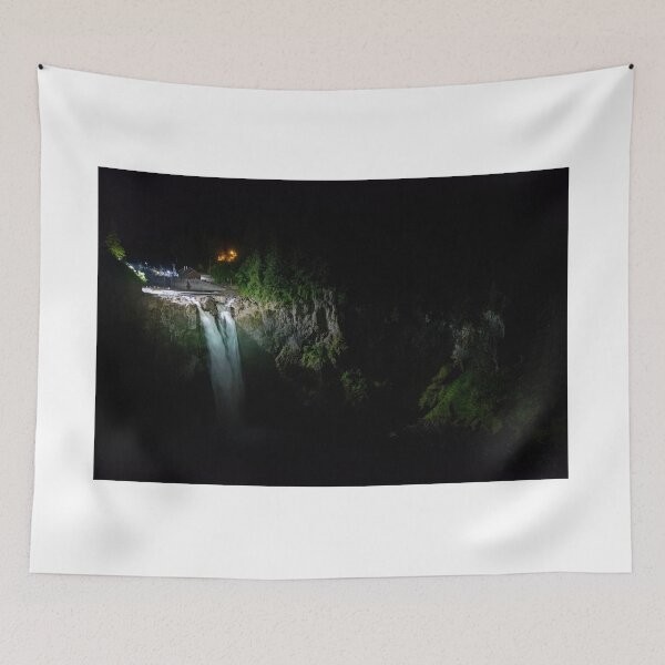 Item preview, Snoqualmie Falls Night / Greath Northern Waterfall designed and sold by desudesu.