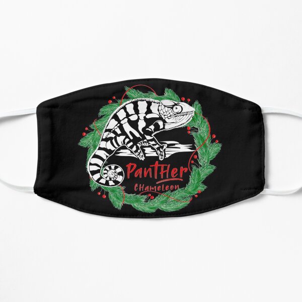 Panther Chameleon Christmas Wreath Flat Mask