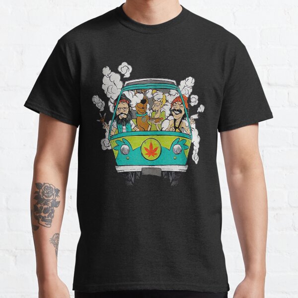 Cheech and Chong With Smoke Classic T-Shirt