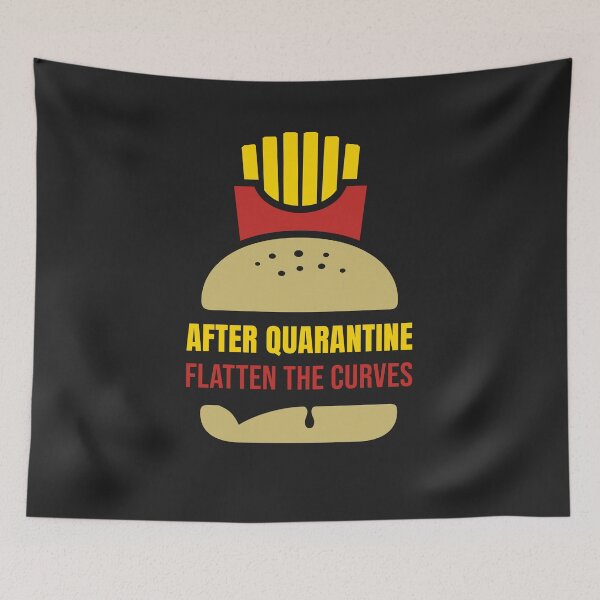 Item preview, After Quarantine And Fast Food - Flatten The Curves GYM Fitness Sports designed and sold by deichmonster.