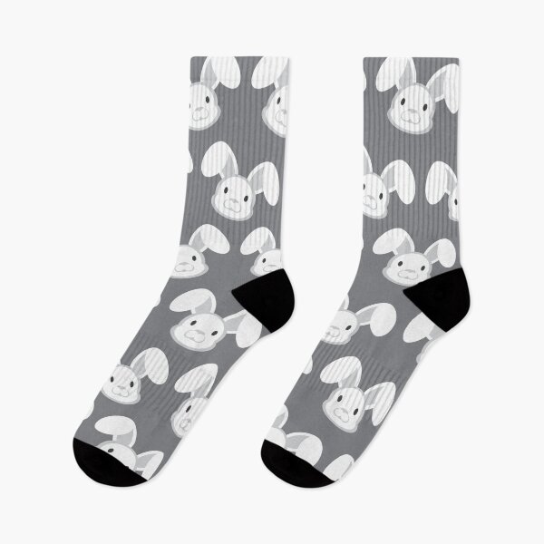 Item preview, Cute White Bunny on Gray background designed and sold by sigdesign.