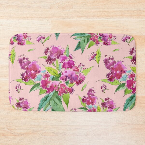Item preview, Pattern with pink flowers and leaves (Spiraea) designed and sold by Irina Ivanova.
