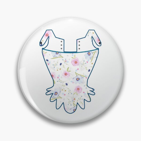 Item preview, 17th / 18th Century Stay Corset Pastel Flowers designed and sold by RosalieReeves.
