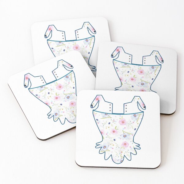 Item preview, 17th / 18th Century Stay Corset Pastel Flowers designed and sold by RosalieReeves.