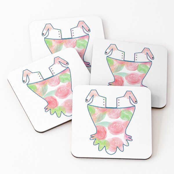 Item preview, 17th / 18th Century Stay Corset Abstract Watercolor Roses designed and sold by RosalieReeves.