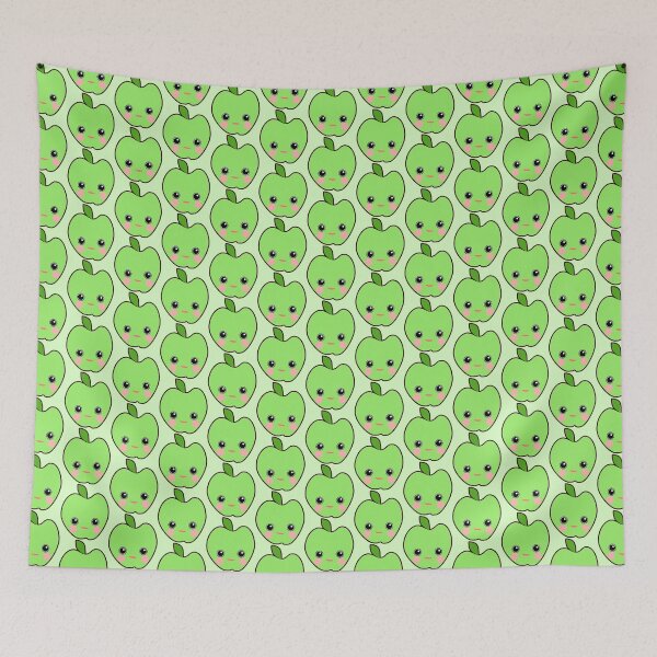Item preview, Cute Green Kawaii Apple designed and sold by tabbygun.