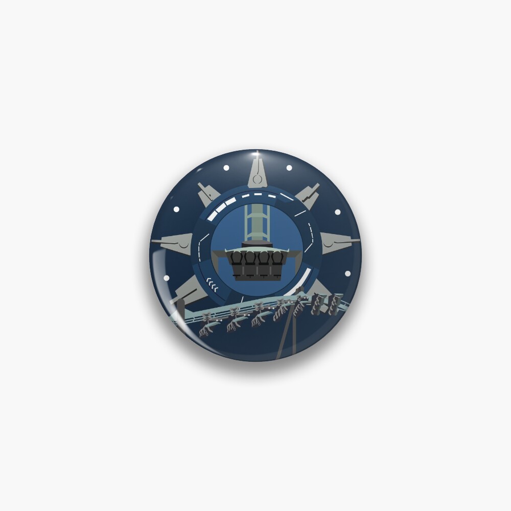 Galactic Space Rollercoaster Design Pin