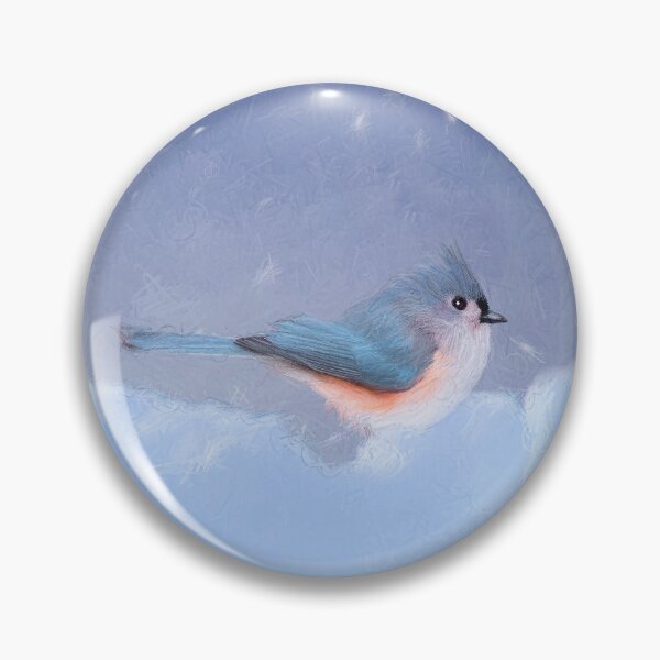 Item preview, Tufted Titmouse Painting - Cute Original Bird Art designed and sold by alpendesigns.