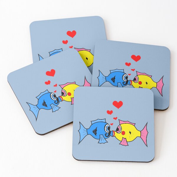 Item preview, Fish in Love Kissing designed and sold by MonkeyBusinessC.