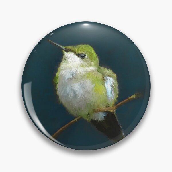 Item preview, Hummingbird Painting - Cute Original Bird Art designed and sold by alpendesigns.