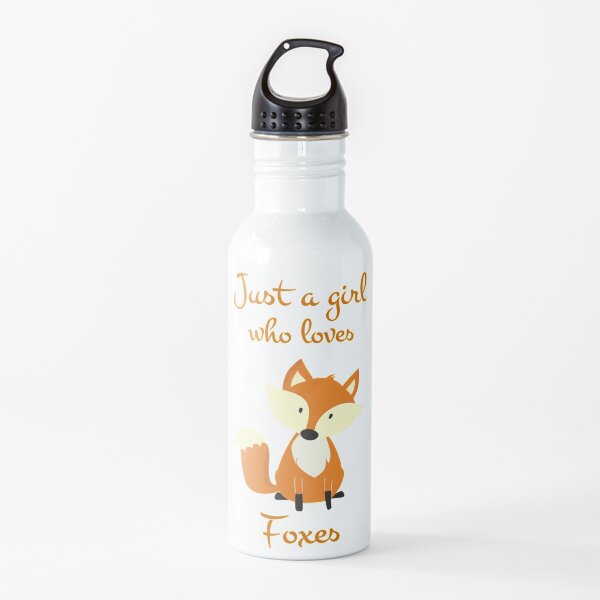 Just a girl who loves Foxes Fox Gift Design for Women and Girls Water Bottle