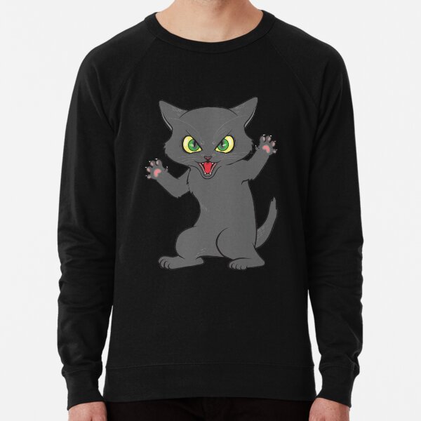 Catzilla Cat Lightweight Sweatshirt By Louiselamoure Redbubble
