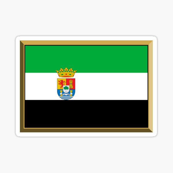Regalos, pegatinas y productos de la bandera de Extremadura Pegatina