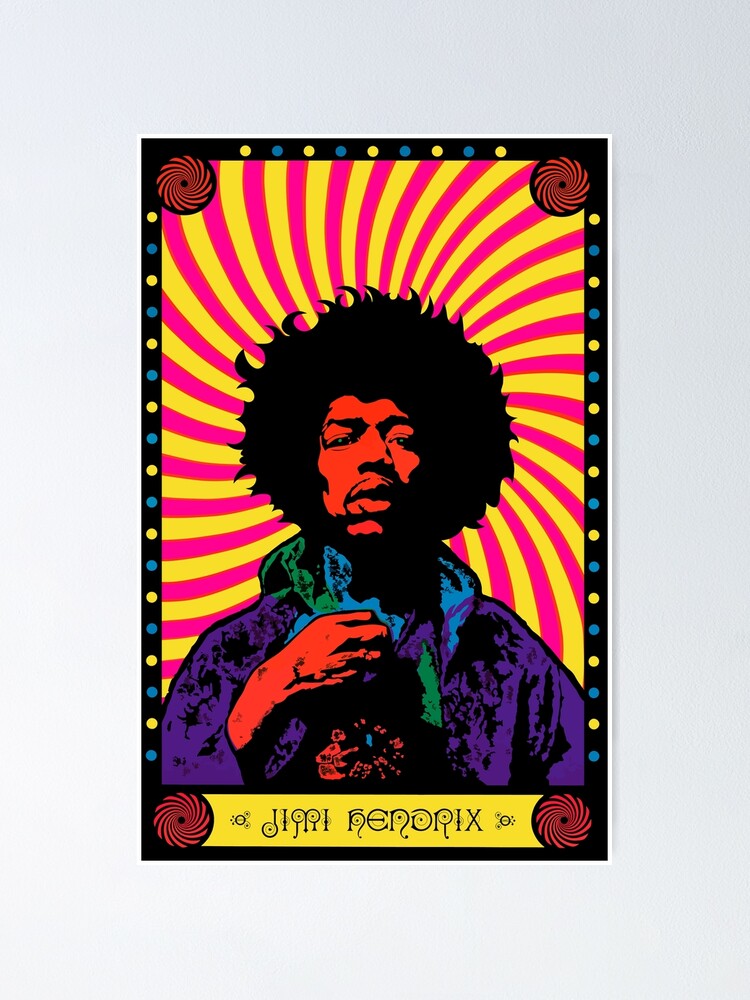 Alternate view of Psychedelic Jimi (HD) Poster