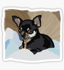 Chihuahua in Blankets Sticker