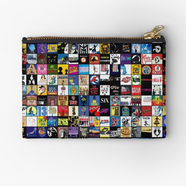 Broadway Musical Theatre Logos - Hand Drawn Zipper Pouch