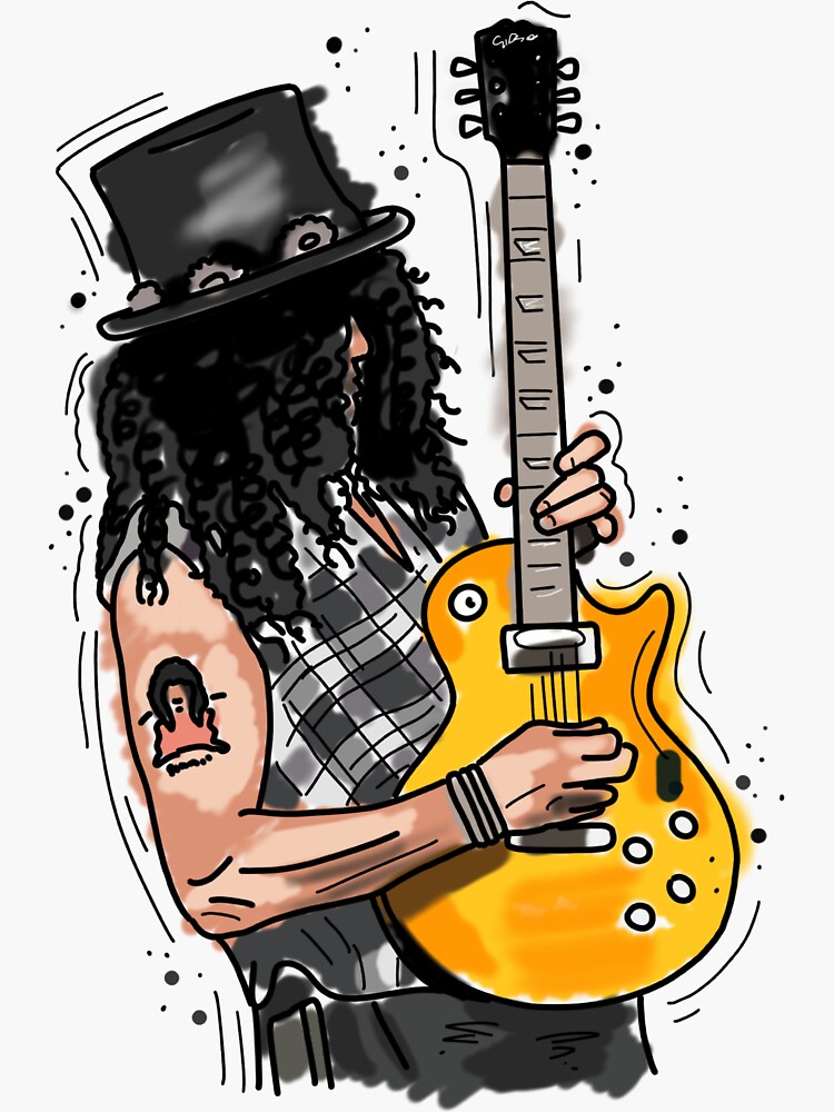 "Slash illustration " Sticker for Sale by nellas1976 | Redbubble