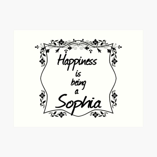 Sophia Name Art Prints Redbubble