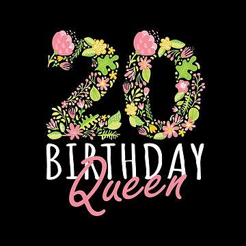 24th Birthday Queen 24 Years Old Woman Floral Bday Theme product Greeting  Card