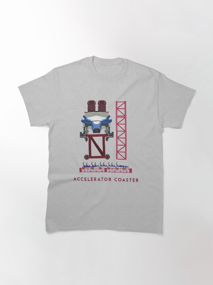 Alternate view of Accelerator Coaster - Intamin Inspired Rocket Coaster Design Classic T-Shirt
